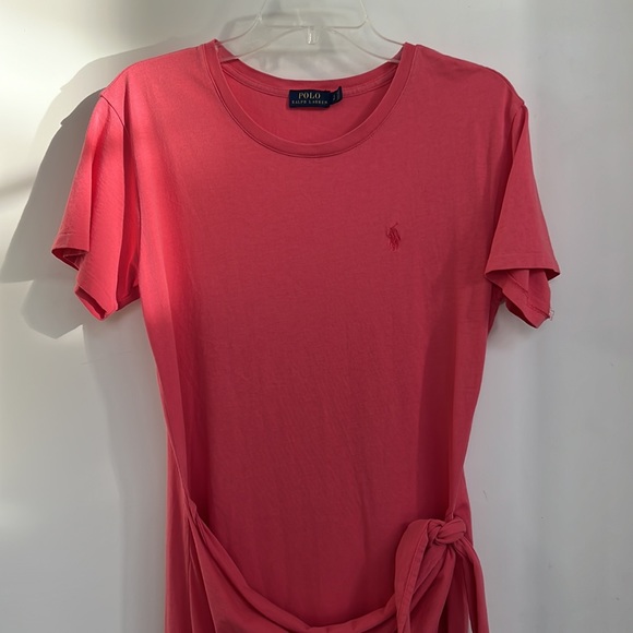 Polo Ralph Lauren Pink T Shirt Long Line Dress - Picture 5 of 11